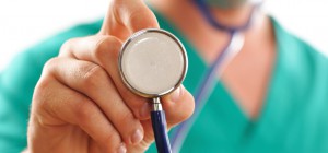 Doctor holding stethoscope